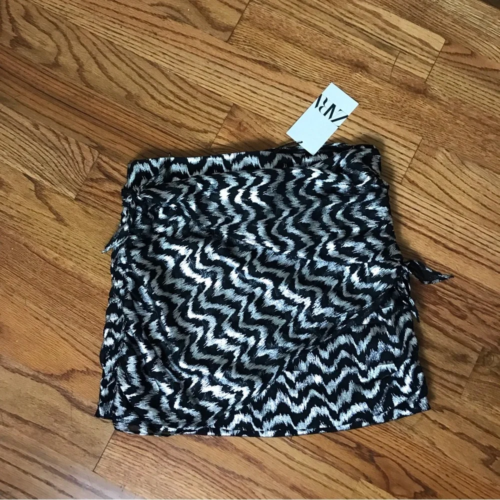 Zara Black/Silver Top/Skirt Set NWT - Picture 2 of 9